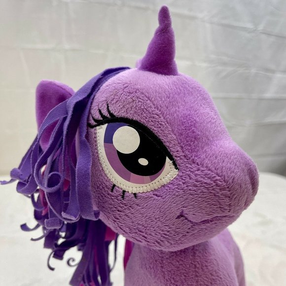 My Little Pony Twilight Sparkle 12" Plush Stuffed Toy Purple Pink Ribbon - Picture 2 of 11